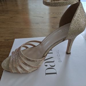 Rose gold wedding shoes